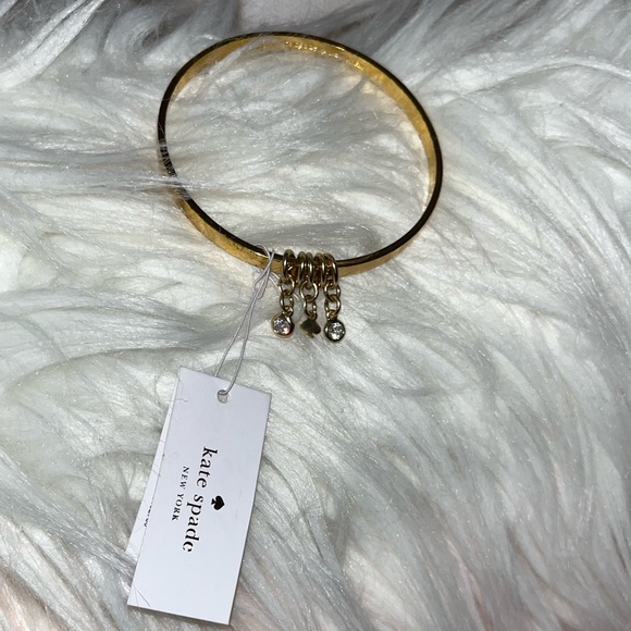 Kate Spade ‘How Charming’ Gold Plated Charm Bangle Bracelet - Picture 8 of 12